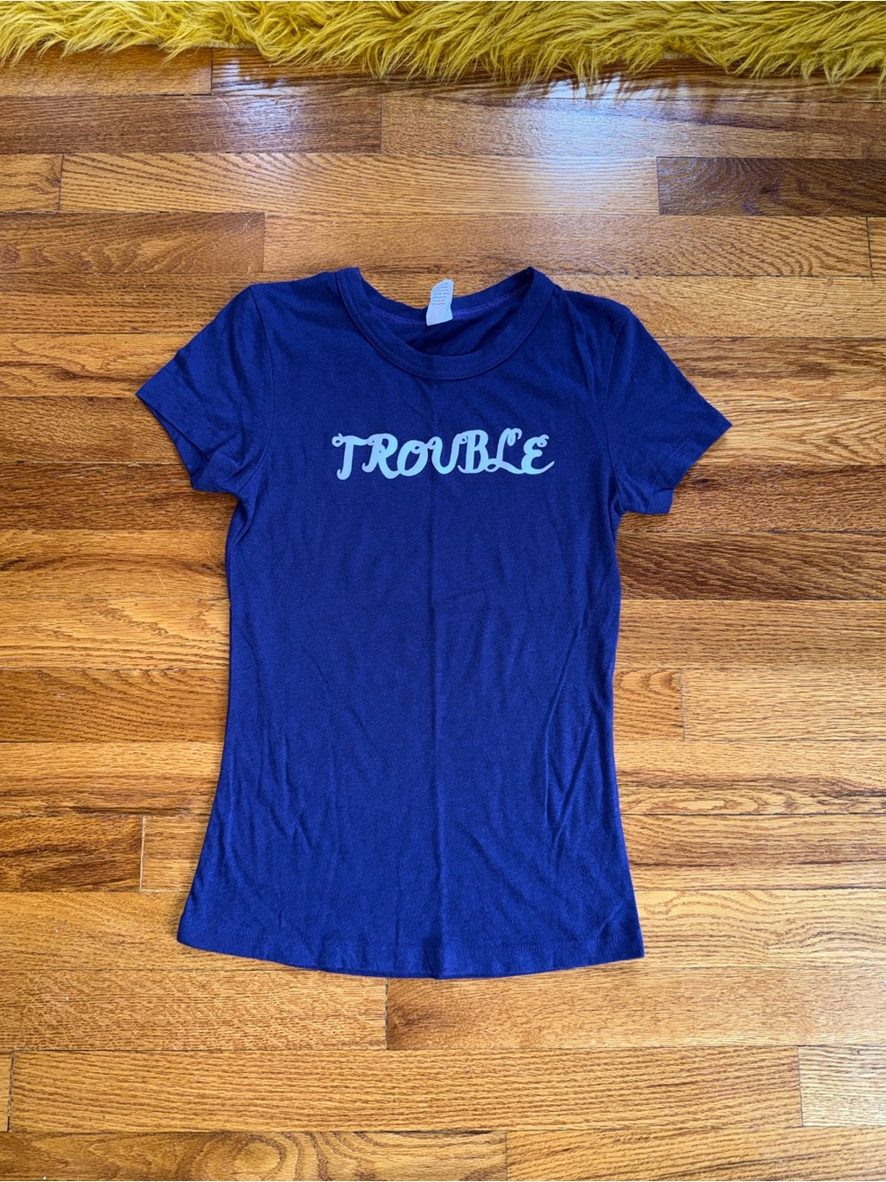 Vintage Y2K Hollister Trouble T-shirt, Rare Babydoll Cute Sexy MTV (Medium)